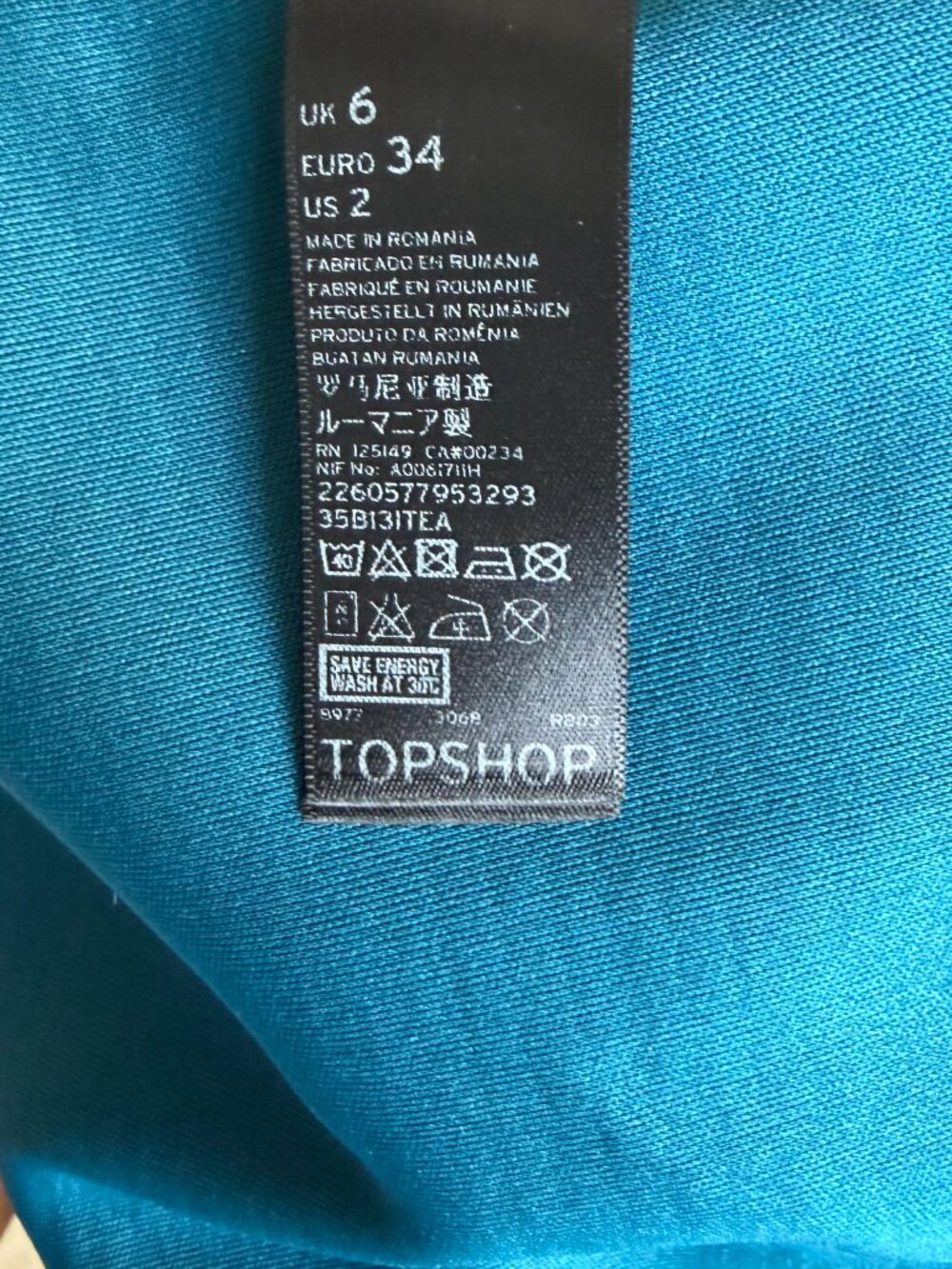 TOPSHOP Ribbed Bodycon Mini Dress Size 2 - Picture 11 of 13